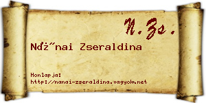 Nánai Zseraldina névjegykártya